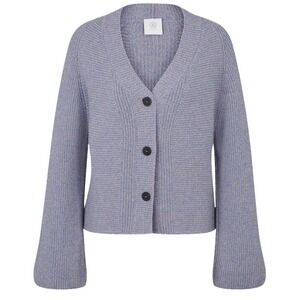 Bogner Atlantic Blue Knit Mira Cardigan Women Size 6 MRSP$690 EU36 Italy Designe